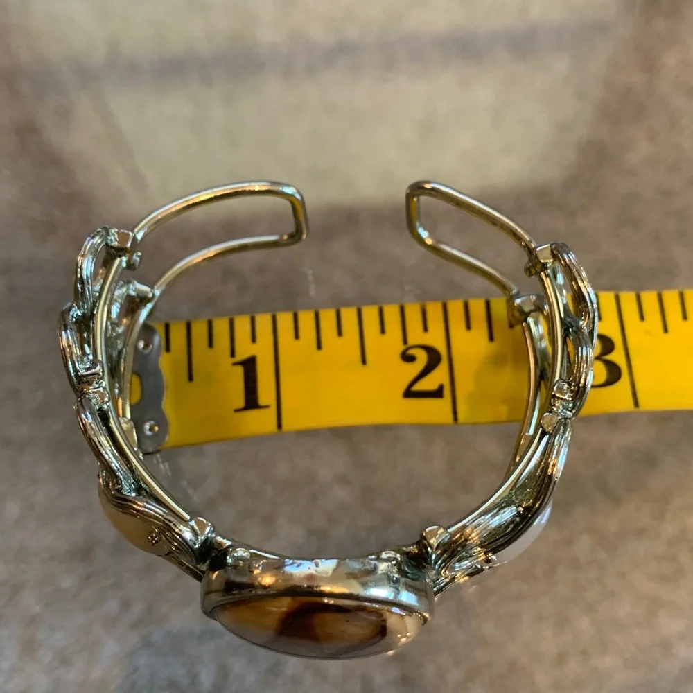 Boho Cuff Bracelet with faux stones